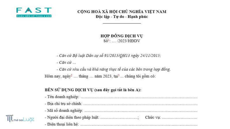 Hợp đồng dịch vụ pháp lý - Nội dung mẫu tham khảo Hợp đồng dịch vụ pháp lý - Nội dung mẫu tham khảo