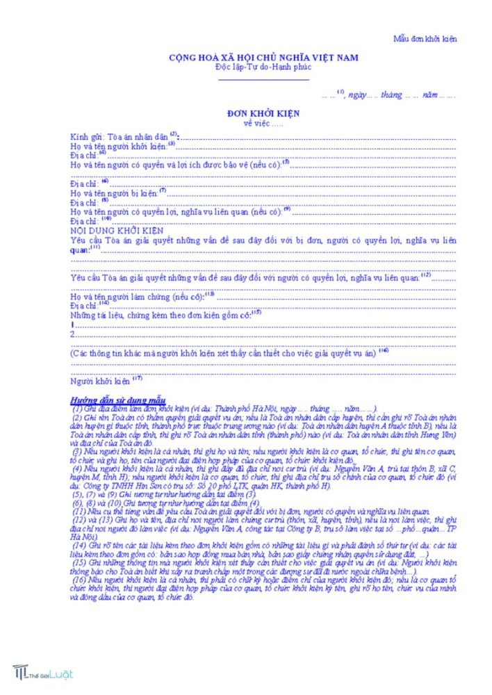 Khởi kiện dân sự - Các bước chính