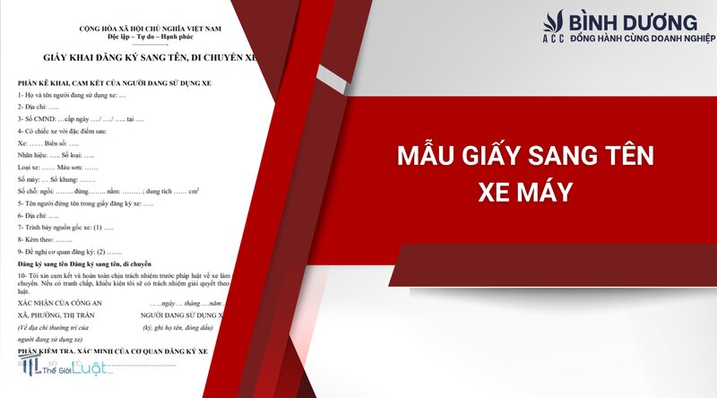 Sang tên xe máy cần giấy tờ gì - Thời hạn cần nhớ Sang tên xe máy cần giấy tờ gì - Thời hạn cần nhớ