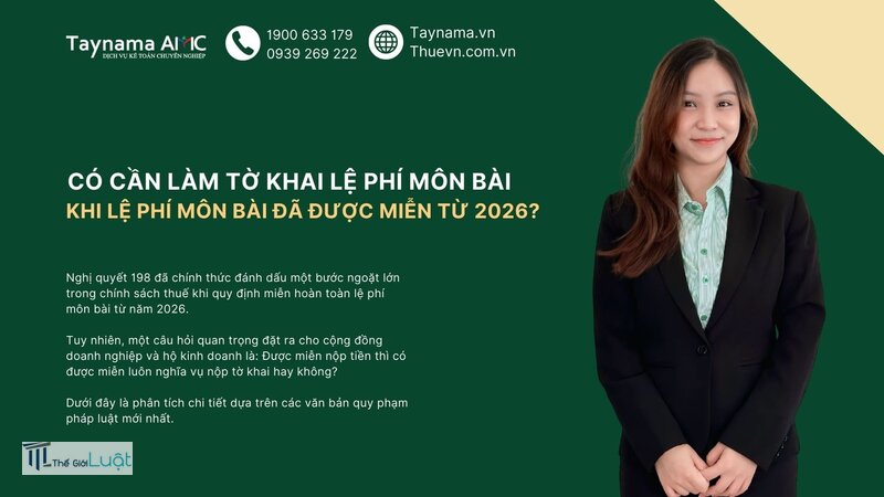 Thuế môn bài 2026 - Căn cứ pháp lý của thuế môn bài 2026