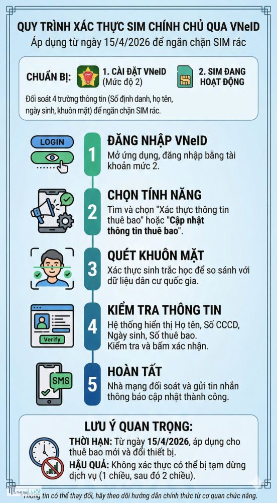 Xác thực SIM - Bốn trường thông tin phải khớp Xác thực SIM - Bốn trường thông tin phải khớp