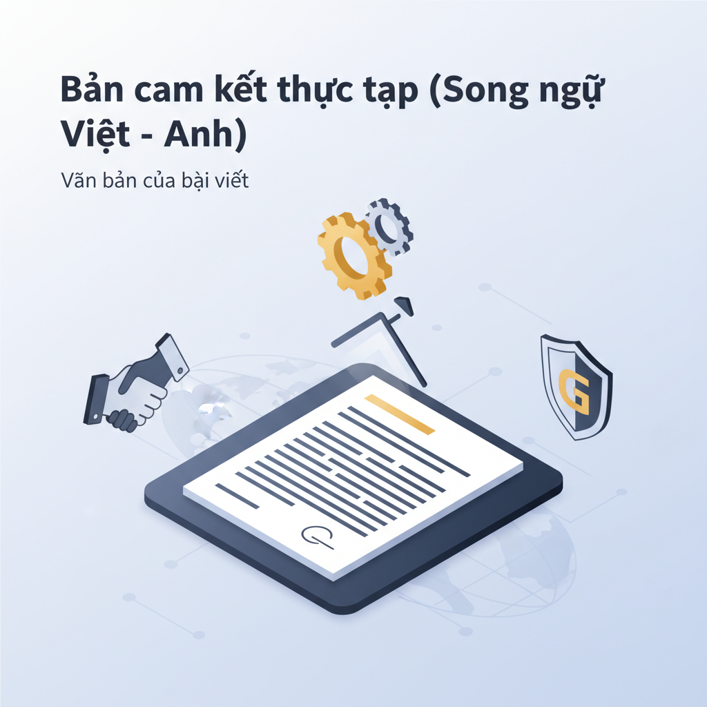 Bản cam kết thực tập (Song ngữ Việt - Anh)