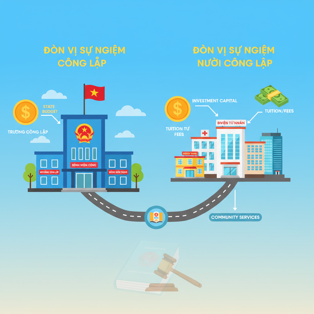 Đơn vị sự nghiệp công lập và ngoài công lập là gì?