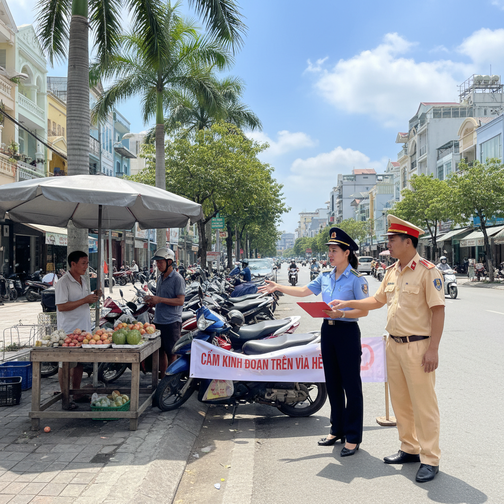 Lấn chiếm vỉa hè để kinh doanh sẽ bị phạt bao nhiêu?