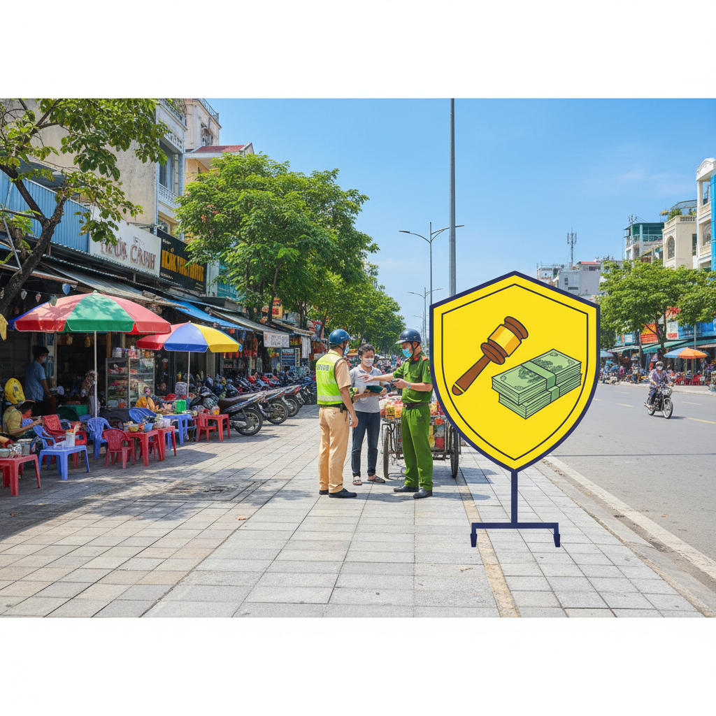 Lấn chiếm vỉa hè để kinh doanh sẽ bị phạt bao nhiêu?