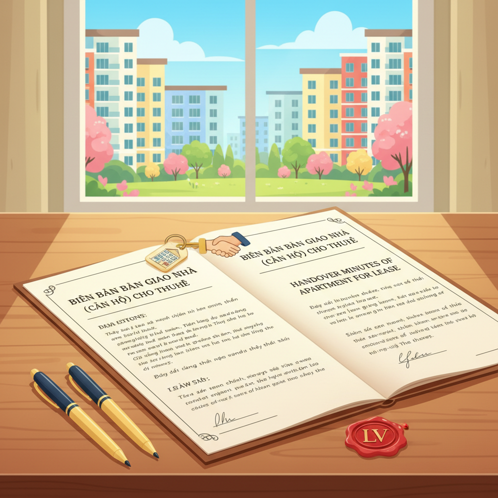 Mẫu - Biên bản bàn giao nhà (căn hộ) cho thuê - Song ngữ