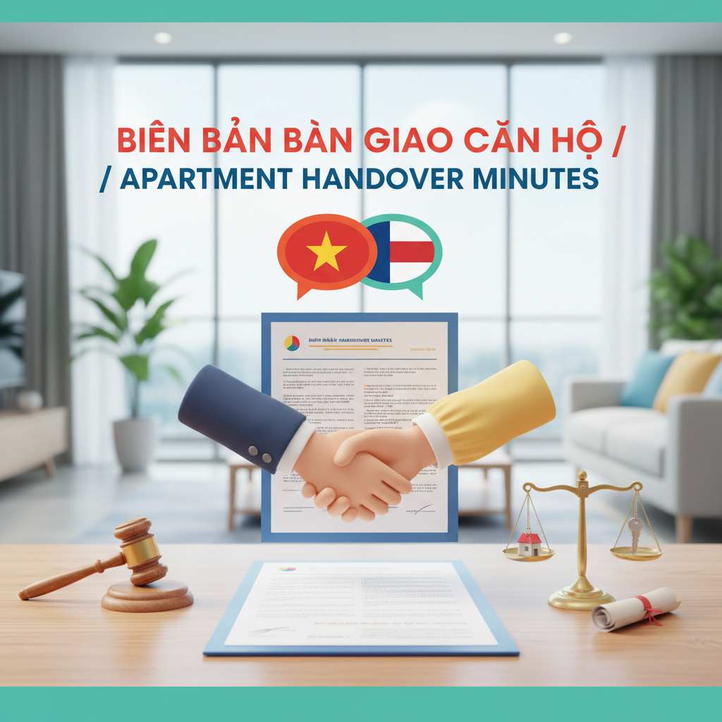 Mẫu - Biên bản bàn giao nhà (căn hộ) cho thuê - Song ngữ