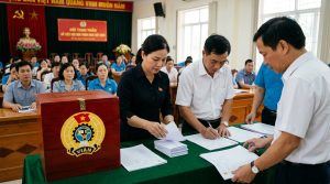 MẪU - BIÊN BẢN KIỂM PHIẾU BẦU BAN CHẤP HÀNH CÔNG ĐOÀN LÂM THỜI