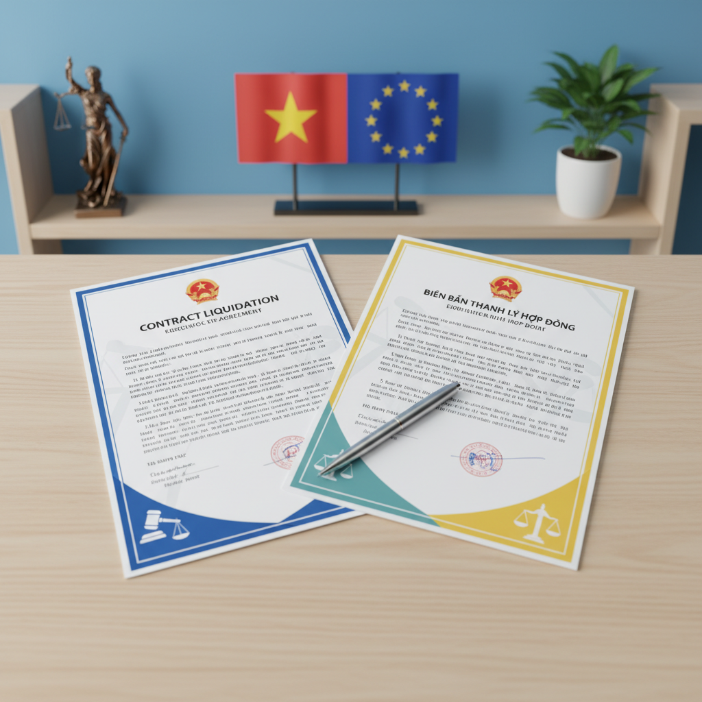 Mẫu Biên bản thanh lý hợp đồng -  Song ngữ Anh - Việt