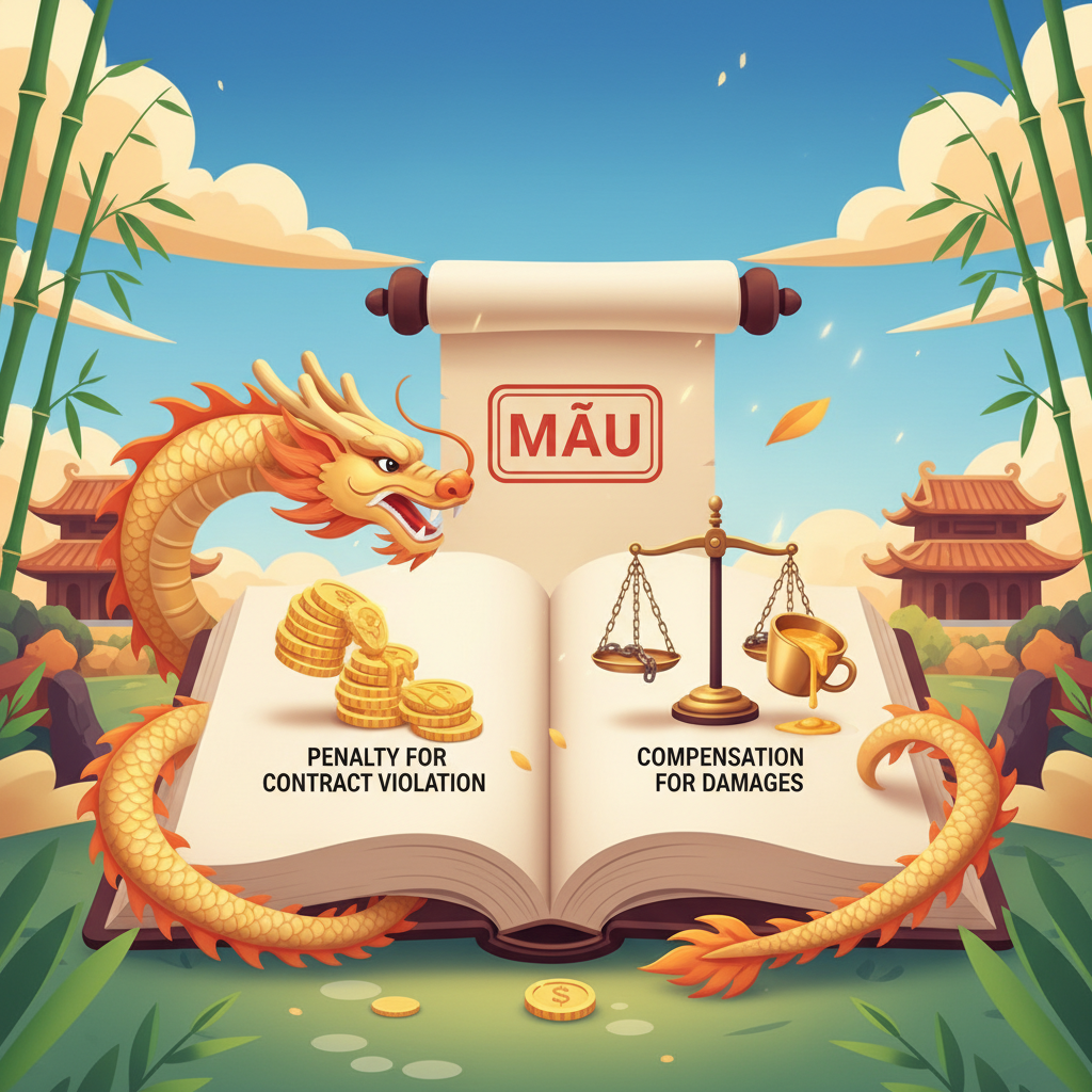 MẪU - ĐIỀU KHOẢN PHẠT VI PHẠM HỢP ĐỒNG VÀ BỒI THƯỜNG THIỆT HẠI