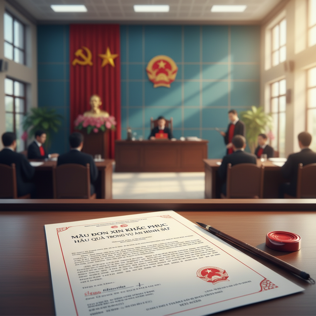 Mẫu đơn xin khắc phục hậu quả trong vụ án hình sự Tiếng Việt