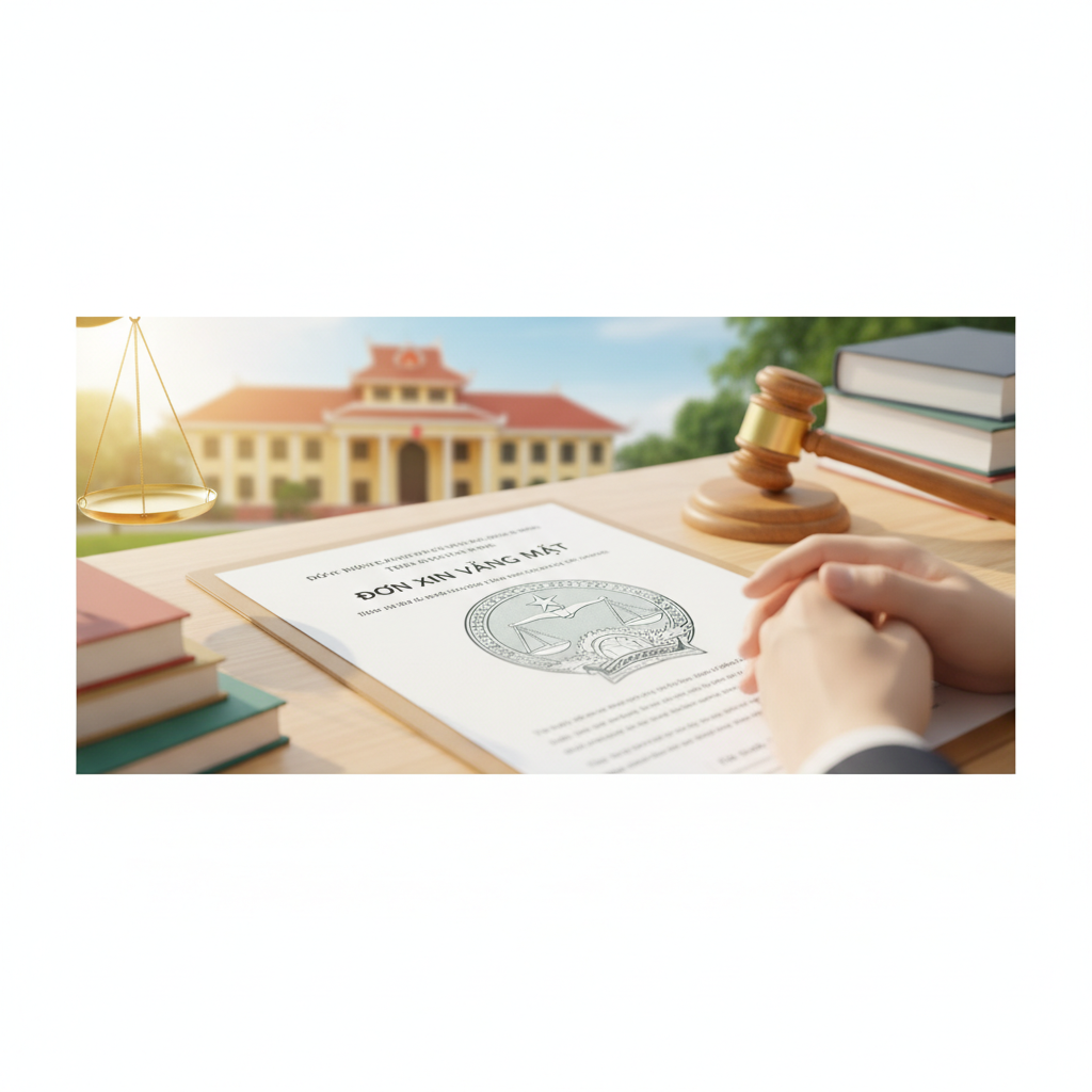 Mẫu đơn xin vắng mặt tại phiên tòa xét xử Tiếng Việt