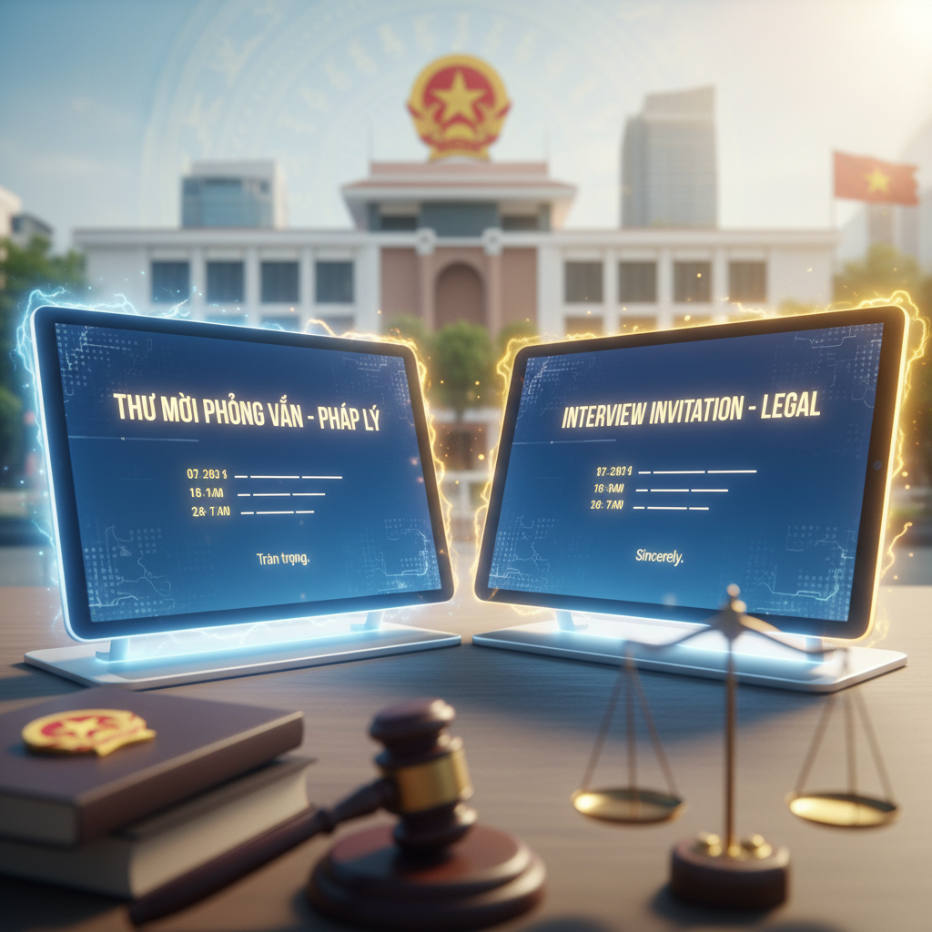 Mẫu - Email/thư mời phỏng vấn ứng viên - Song ngữ