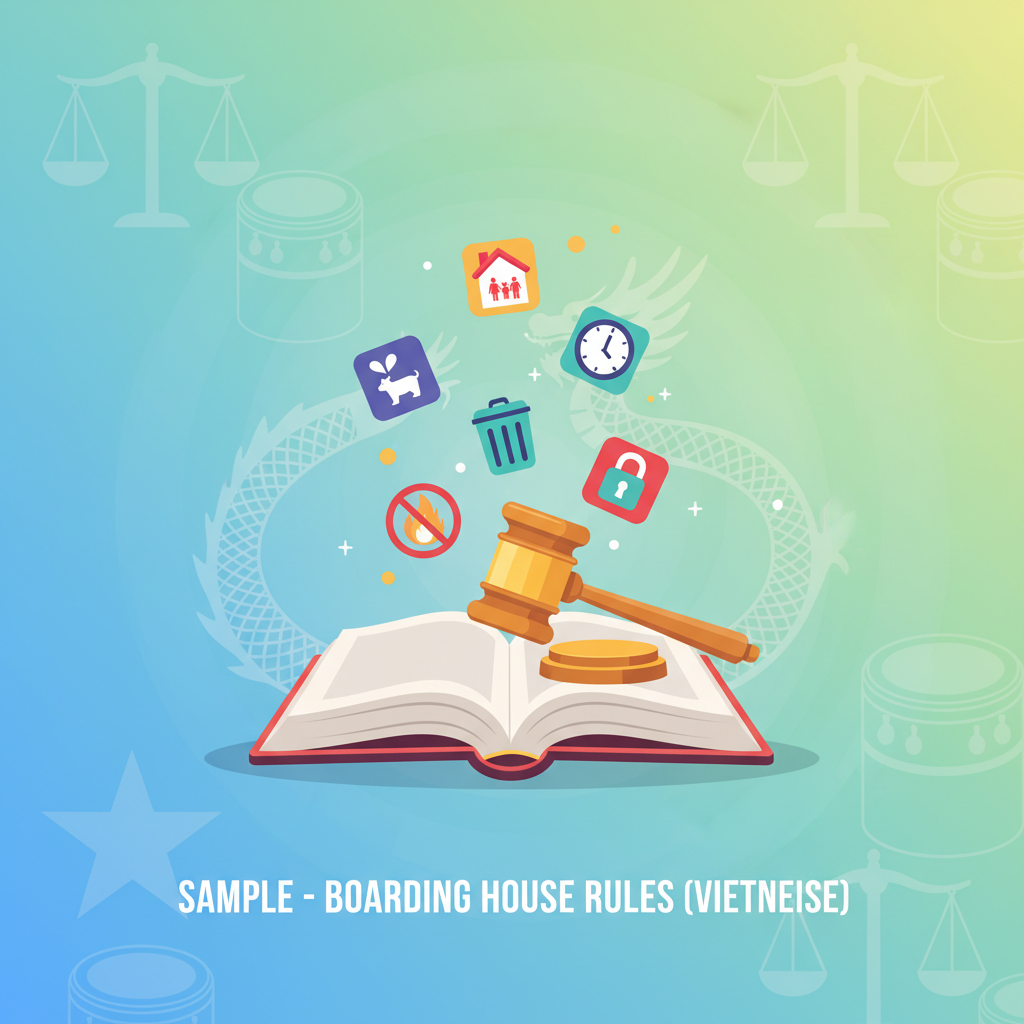 MẪU - NỘI QUY PHÒNG TRỌ  (TIẾNG VIỆT)