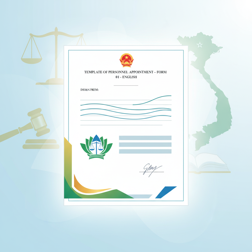 Mẫu Quyết định bổ nhiệm - Mẫu 01 - Tiếng Anh - Template of personnel appointment 01- English