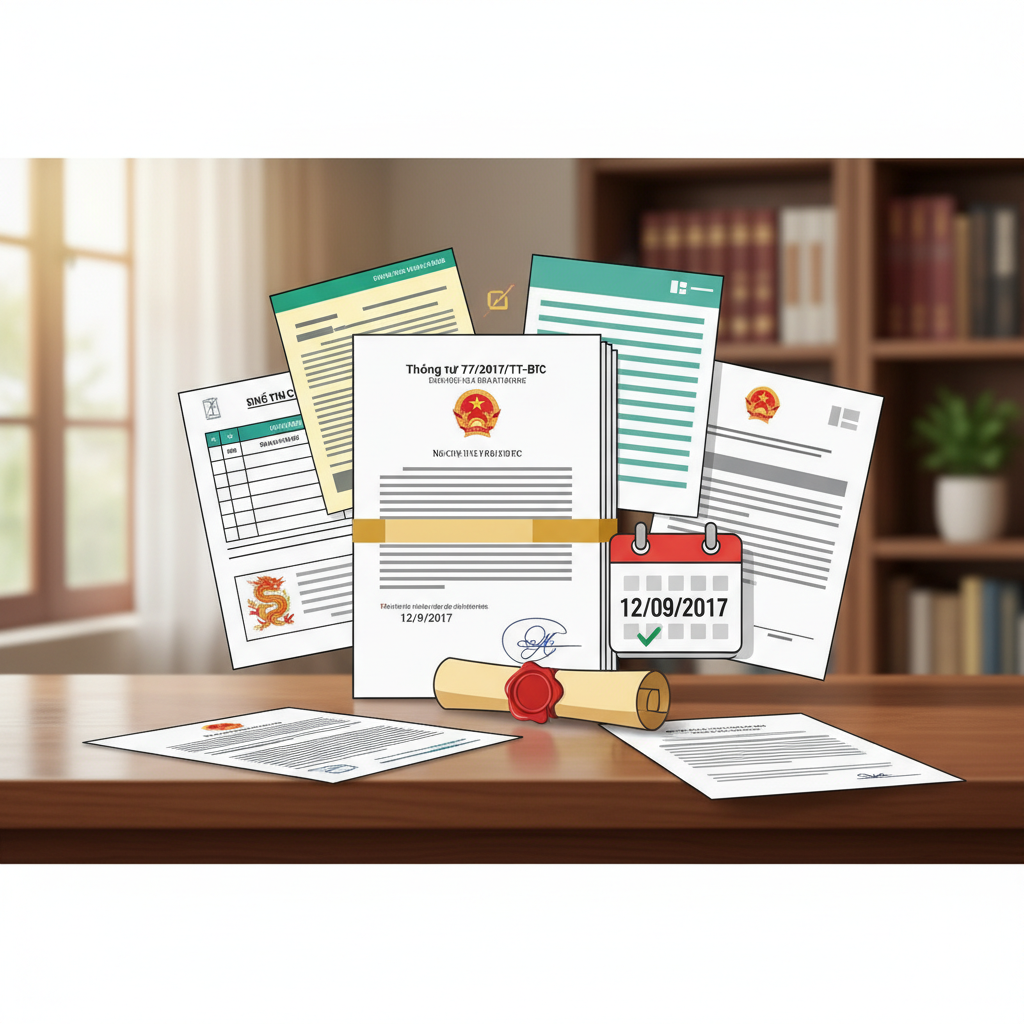 Trọn bộ biểu mẫu đính kèm Thông tư 77/2017/TT-BTC có hiệu lực ngày 12/9/2017