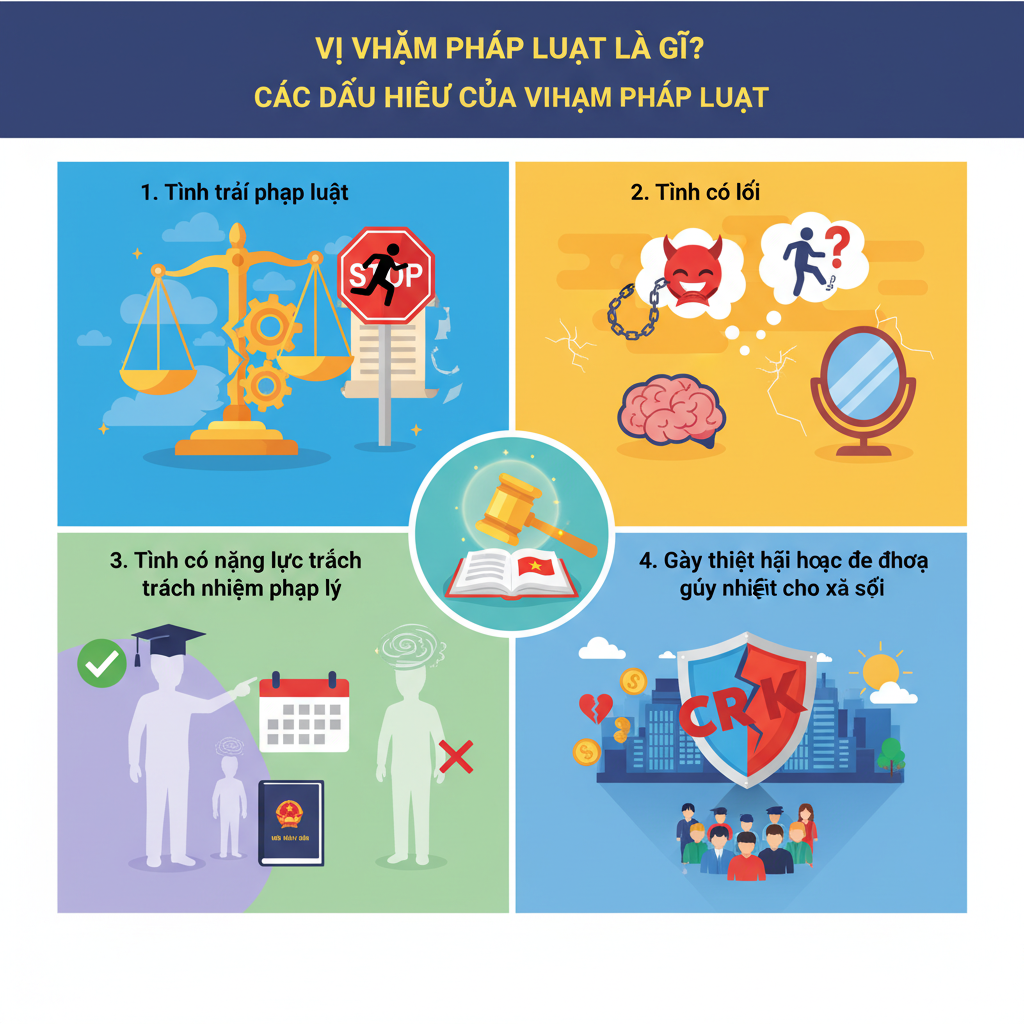 Vi phạm pháp luật là gì? Các dấu hiệu của vi phạm pháp luật