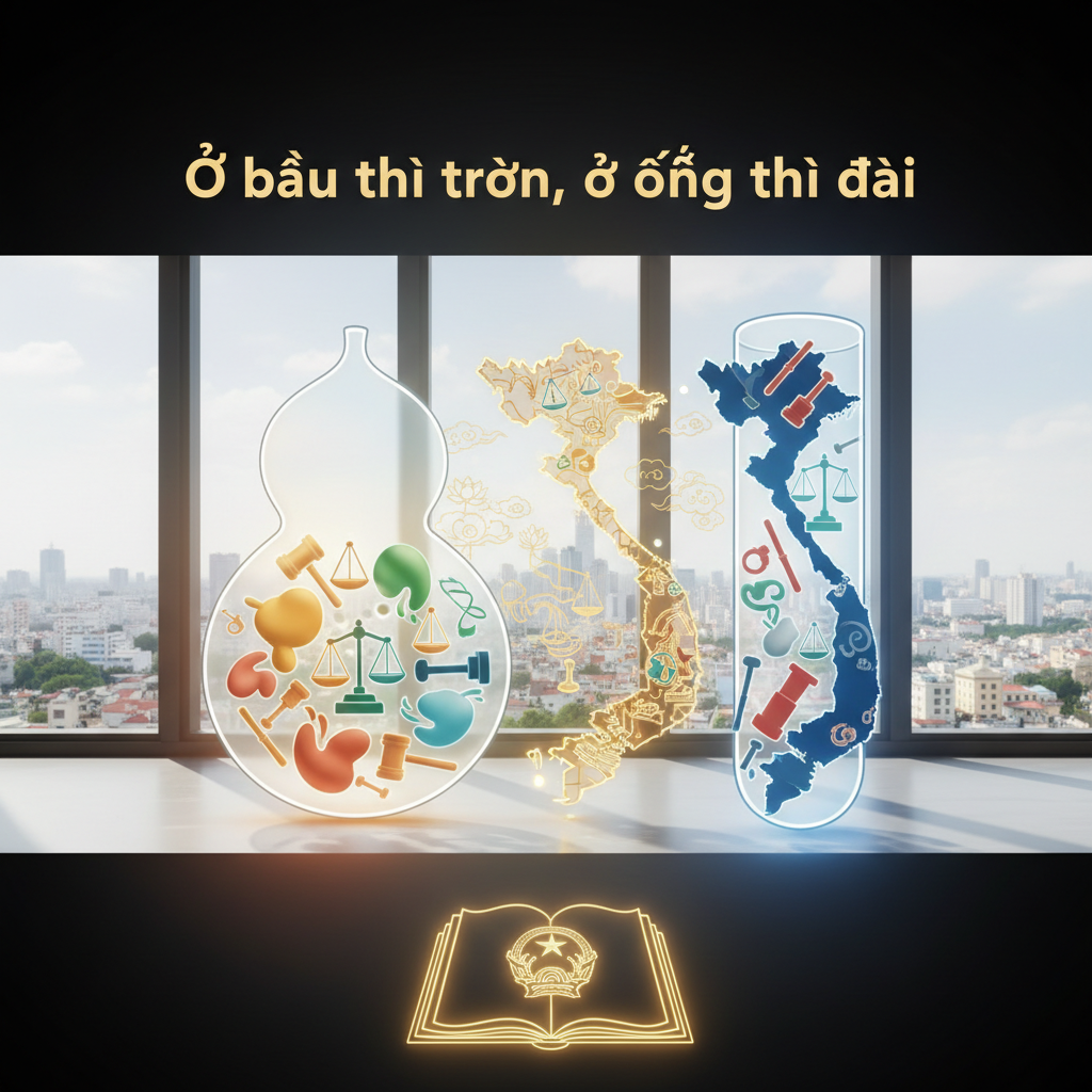 ở bầu thì tròn ở ống thì dài